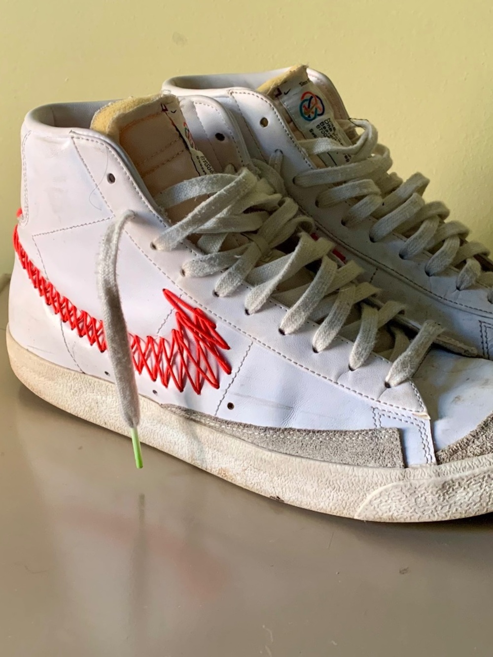 Nike Blazer '77 Vintage Mid Double Zig Zag Stitched Swoosh us 9.5